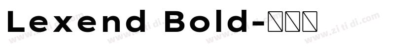 Lexend Bold字体转换